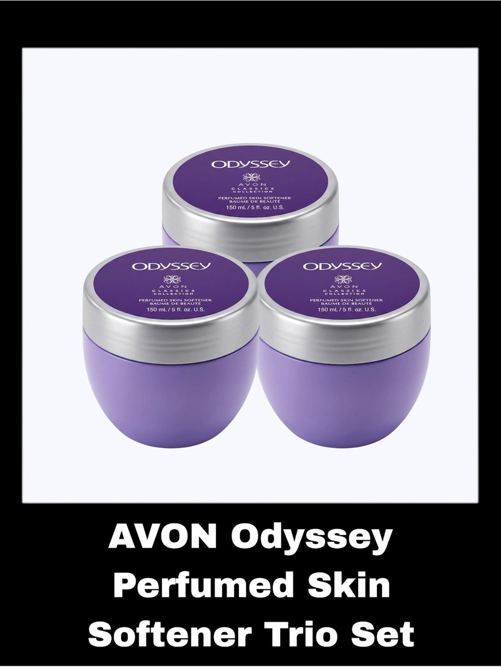AVON Odyssey 5.0 Fluid Ounces Perfumed Skin Softener Trio Set